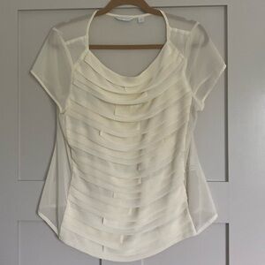 New York & Company off white blouse size large